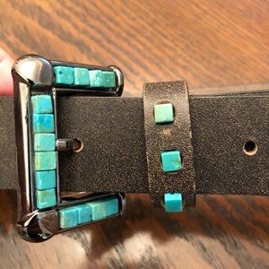 Territory Ahead women’s belt w Real Turquoise Sz S